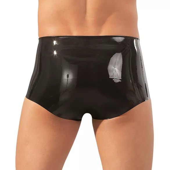 LATEX - boxer homme avec gaine pénis - latex noir