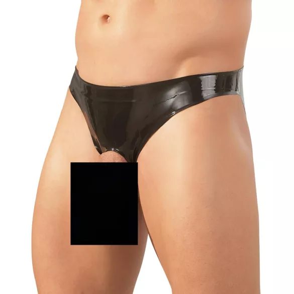 LATEX - slip homme - effet mouillé noir - S-L