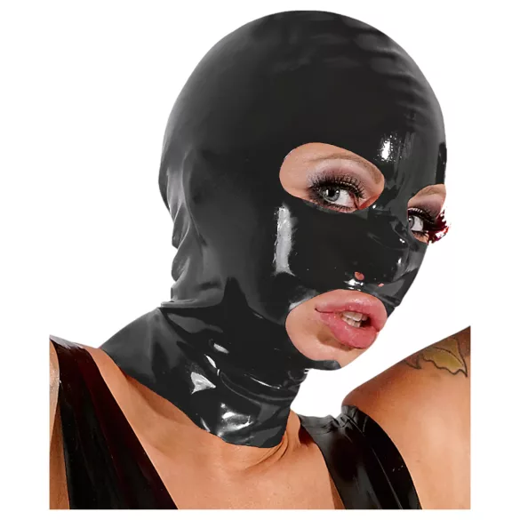 Masque de succion en latex (noir)