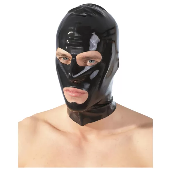 Masque de succion en latex (noir)
