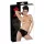 Culotte féminine en latex avec gode interne (noir) - L