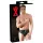 Slip pour homme Late X avec pénis interne et godemichet anal (noir) - L