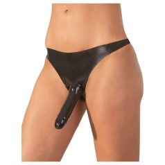 LATEX - culotte avec gode externe - noir (S-L) LATEX - culotte avec gode externe - noir (S-L)