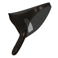 Latex - bas avec double gode interne et externe - noir (S-L)