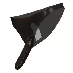 Latex culotte avec dildo interne et externe (noir, S-L)