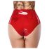 LATEX - Culotte rouge avec dildo réaliste