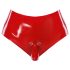 LATEX - Culotte rouge avec dildo réaliste
