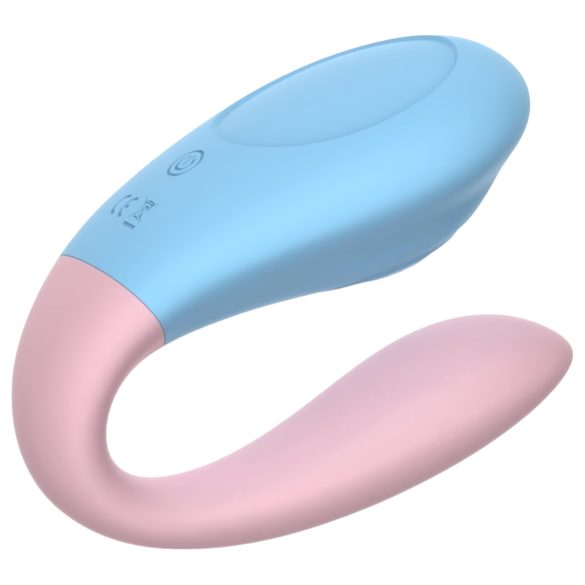 Mrow 03 - vibromasseur duo étanche rechargeable (bleu-rose)