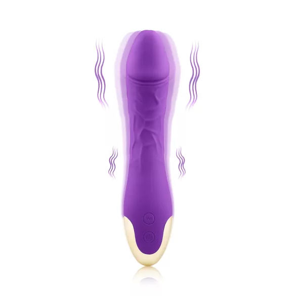 Mrow Real Lover - vibromasseur réaliste rechargeable étanche - silicone violet