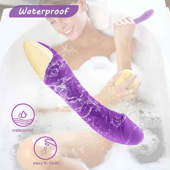 Mrow Real Lover - vibromasseur réaliste rechargeable étanche - silicone violet