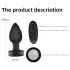 Mrow - plug anal vibrant télécommandé lumineux - silicone noir
