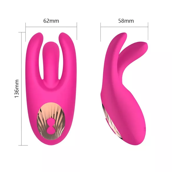 Mrow - stimulateur clitoridien vibrant 3 branches rechargeable - rose