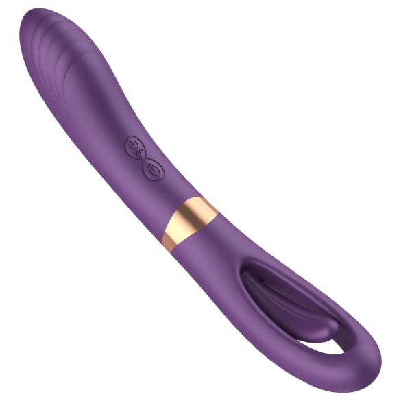 Funny Me Dual - Vibromasseur 2 en 1 avec langue - Rechargeable - Violet