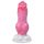 Dildo pénis bulldog - 17 cm (rose)