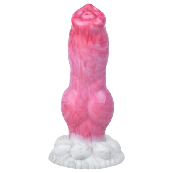 Dildo pénis bulldog - 17 cm (rose)