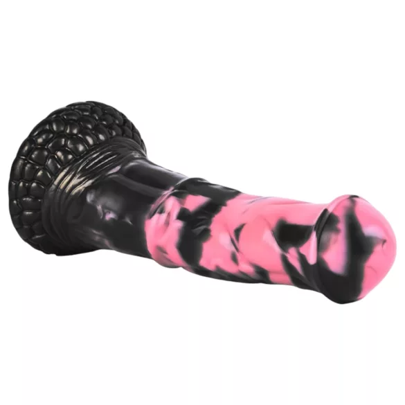 Bad Horse - gode ceinture pénis cheval réaliste - silicone noir rose 18cm