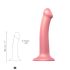 Strap-on-me Brillance Métallique M - Dildo hypoallergénique (rose métallisé)