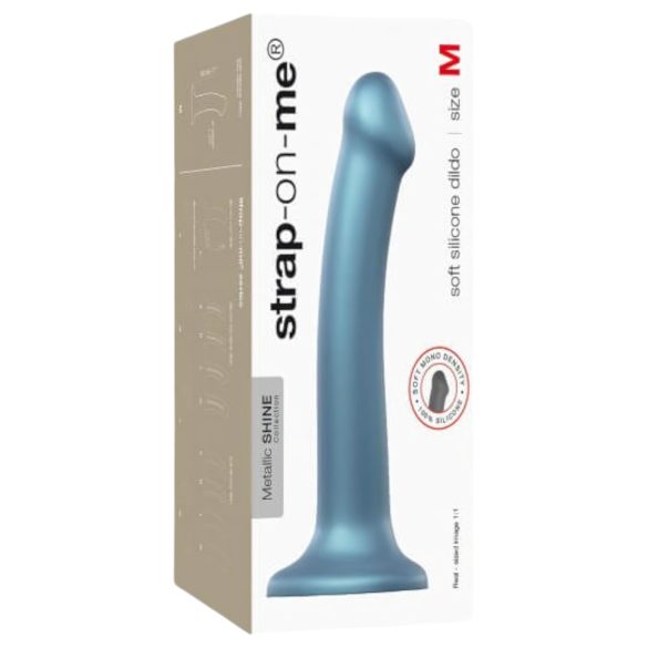 Strap-on-me Dildo Peau-Métal M (bleu métal)