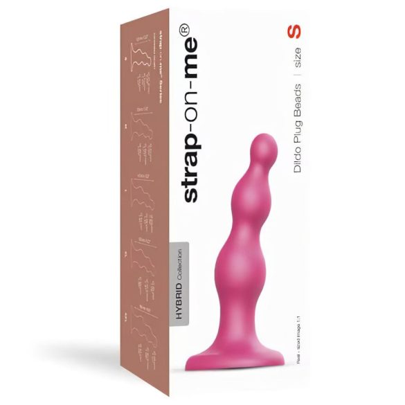 Strap-on-me Perles S - gode ventouse perlée (rose)