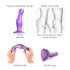 Strap-on-me Curvy M - godemichet ondulé avec ventouse (violet)