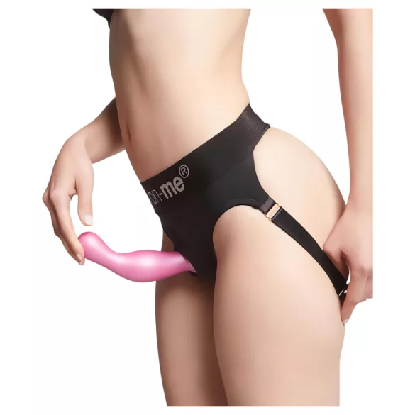 Strap-on-me Curvy S - gode ondulé avec ventouse (rose)