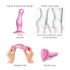 Strap-on-me Curvy M - Dildo ondulé ventouse (rose)