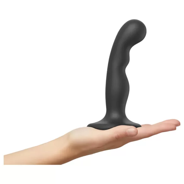 Strap-on-me - gode ceinture P&G S - courbé avec ventouse - silicone noir