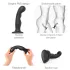 Strap-on-me - gode ceinture P&G S - courbé avec ventouse - silicone noir