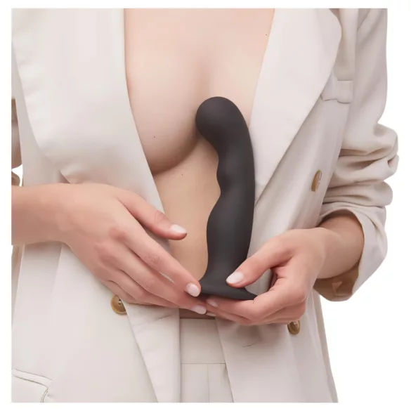 Strap-on-me - gode ceinture P&G S - courbé avec ventouse - silicone noir