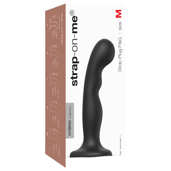 Strap-on-me P&G M - Dildo incurvé à ventouse (noir)