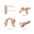 Strap-on-me M - Double couche, gode ventouse (naturel)