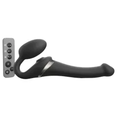   Strap-on-me - vibromasseur strap-on à ondes d’air - silicone noir