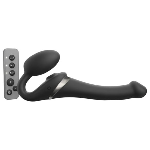 Strap-on-me S - Vibromasseur à vagues d'air fixable - (noir)