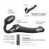 Strap-on-me S - Vibromasseur à vagues d'air fixable - (noir)