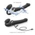 Strap-on-me S - Vibromasseur à vagues d'air fixable - (noir)