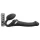 Strap-on-me - gode ceinture vibrant à ondes d’air - silicone noir - M