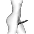 Strap-on-me - gode ceinture vibrant à ondes d’air - silicone noir - M