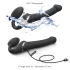 Strap-on-me - gode ceinture vibrant à ondes d’air - silicone noir - M
