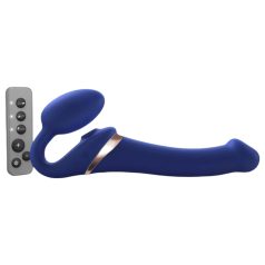 Strap-on-me M - Vibreur aérien à strap-on (bleu)