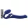Strap-on-me - gode ceinture vibrant à ondes d’air - M - silicone bleu