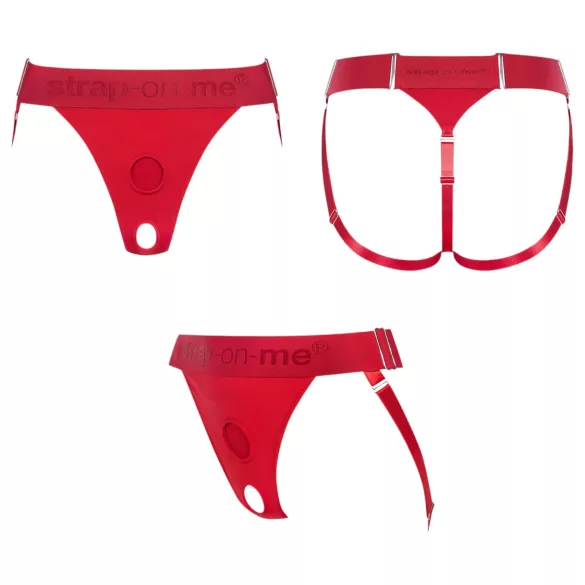 Strap-on-me - harnais pour gode ceinture - réglable XS-XXL - rouge