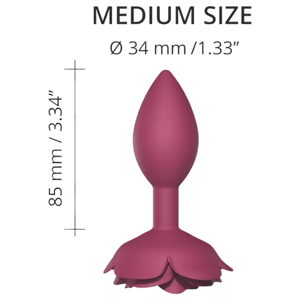 Love to Love Open Roses M - plug anal silicone (rouge)