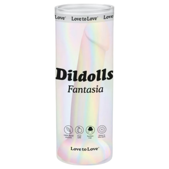 Dildolls Fantasia - Godemichet en silicone à ventouse (rayé)