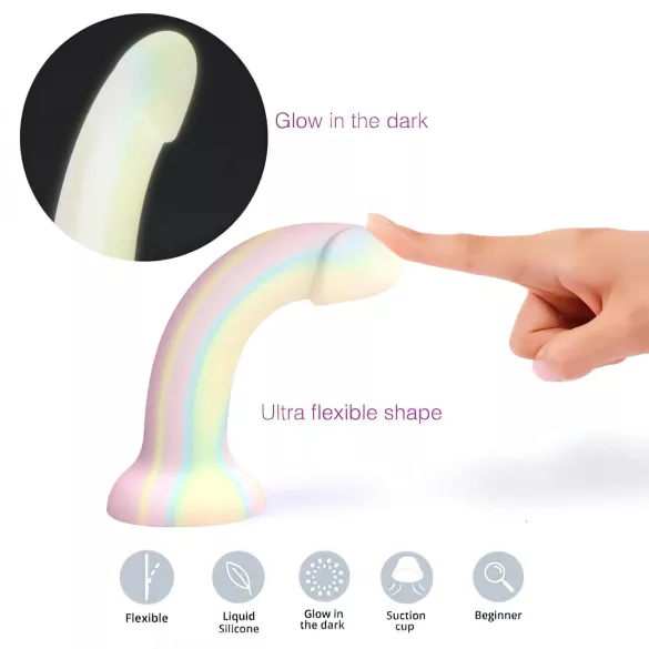 Dildolls Fantasia - gode ceinture en silicone avec ventouse (rayé)
