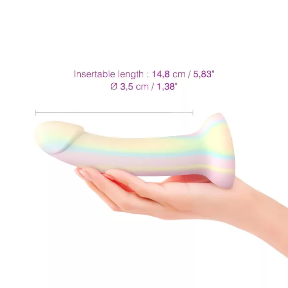 Dildolls Fantasia - gode ceinture en silicone avec ventouse (rayé)