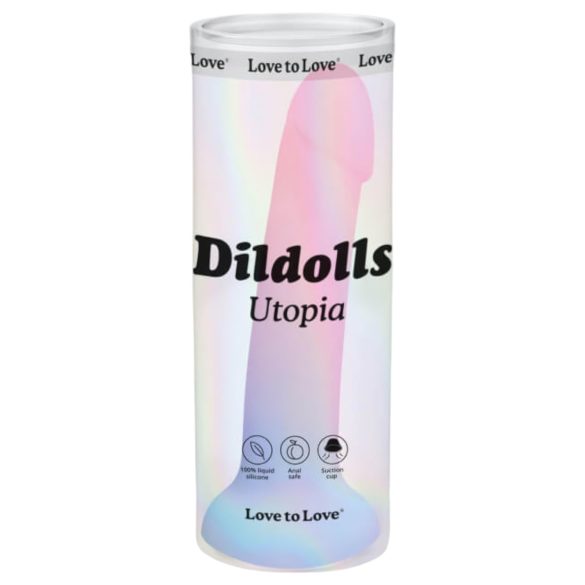 Dildolls Utopia - godemichet ventouse silicone coloré