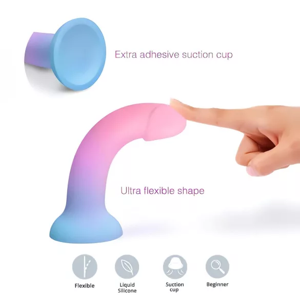 Dildolls Utopia - godemichet ventouse - silicone coloré