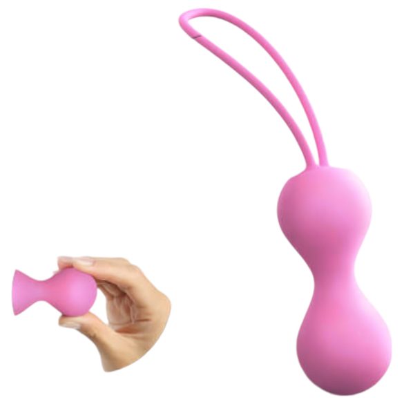 Love to Love Joia - duo de boules de geisha en silicone (rose)