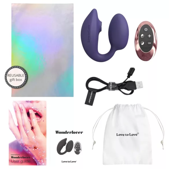 Love to Love Wonderlover - Vibrateur G-spot et clitoris (violet foncé)