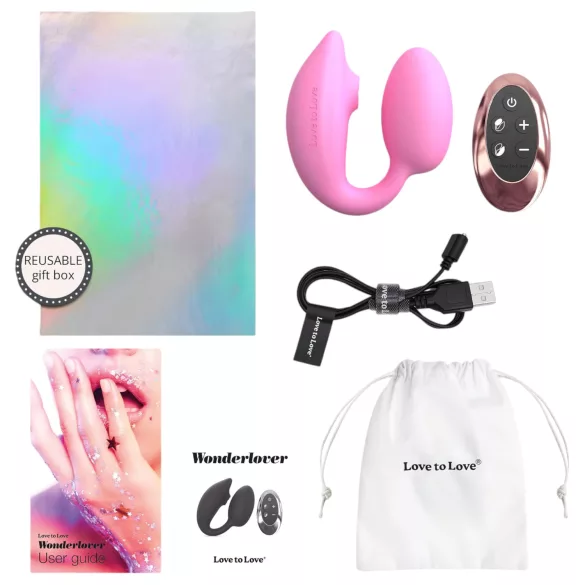 Vibromasseur Wonderlover pour point G et clitoris (rose)